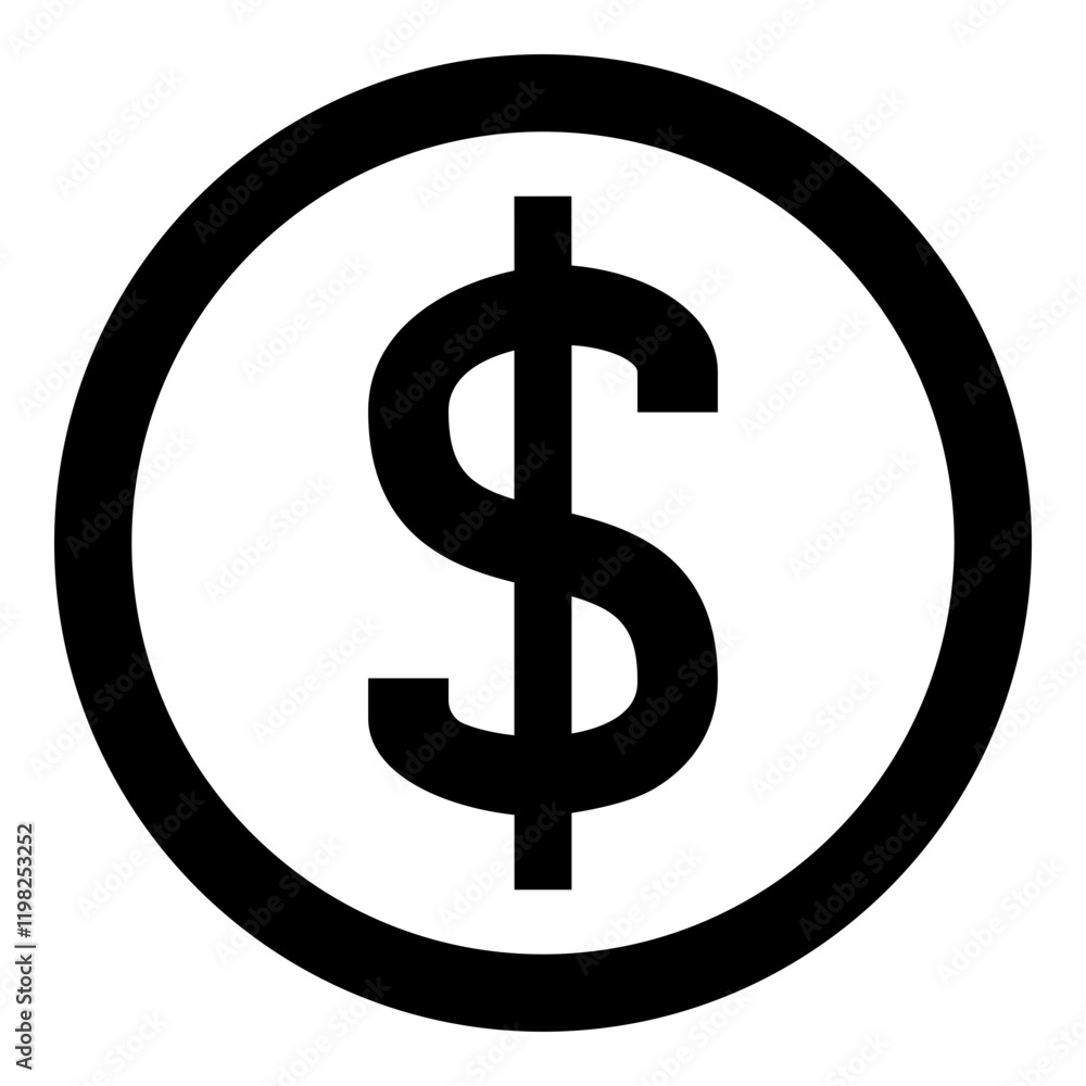 US Dollar Currency Symbol Solid Icon US Dollar Currency Symbol Solid Icon