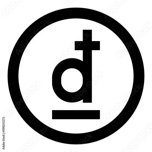 Vietnamese Dong Currency Symbol Solid Icon