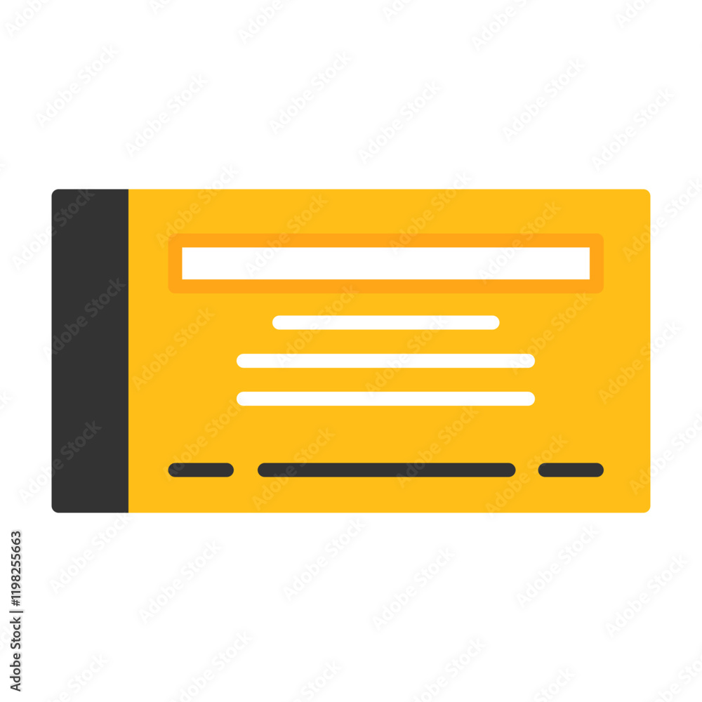 Checkbook Flat Style Icon Checkbook Flat Style Icon
