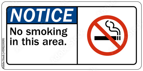 No smoking warning sign
