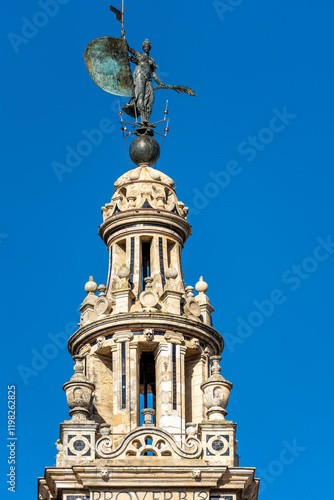 Obraz na płótnie Sevilla Kathedrale & La Giralda an der Plaza del Triunfo, Sevilla, Spanien / Catedral de Sevilla w salonie