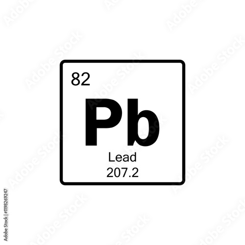 periodic table Lead line icon