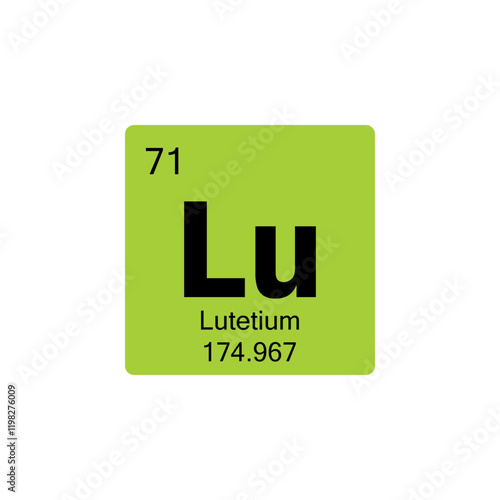 periodic table Lutetium colored icon