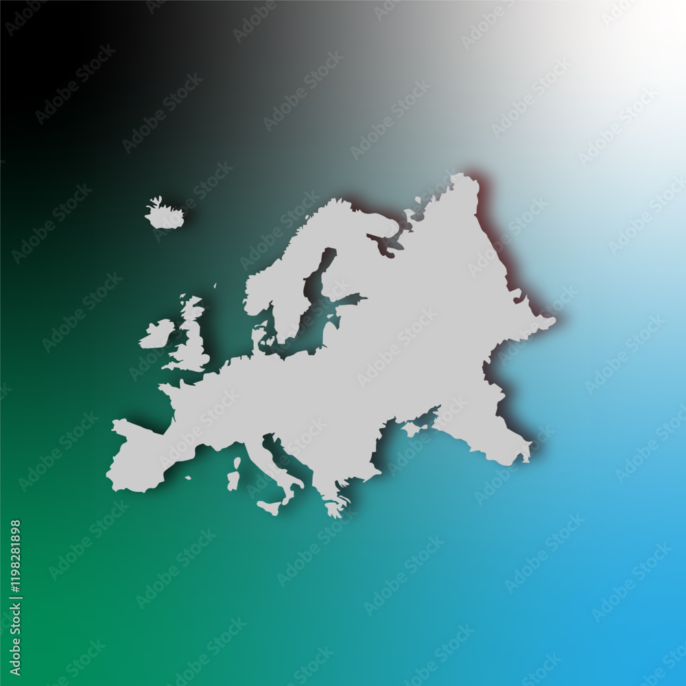 Obraz premium europe map icon vectors illustration