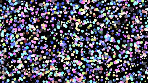 Colorful Circles Scattered On Black Background