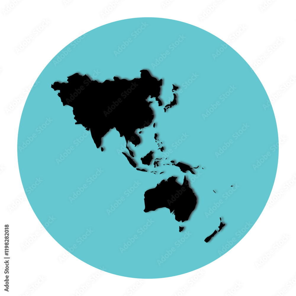 custom made wallpaper toronto digitalAsia continent map icon vectors illustration