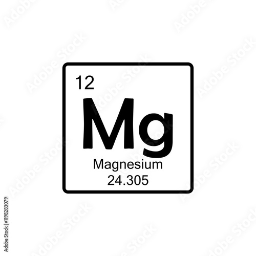 periodic table Magnesium line icon