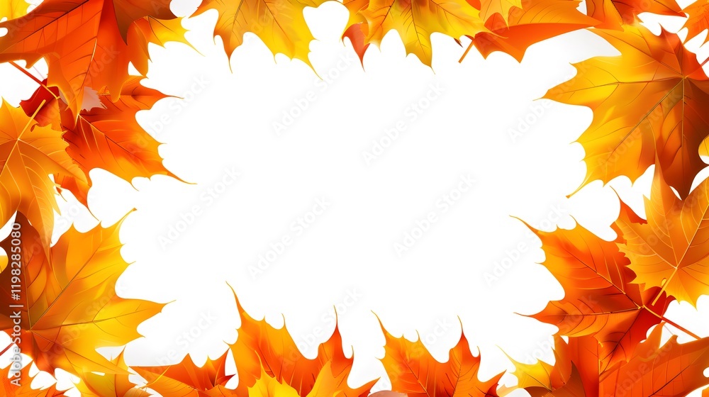 Free vector modern autumn leaves frame design Free vector modern autumn leaves frame design