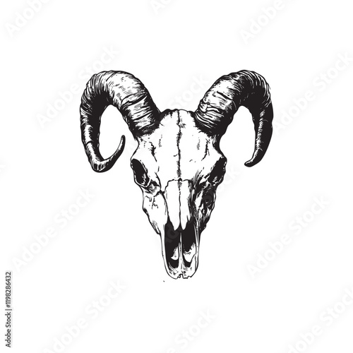 head of a goat skull
