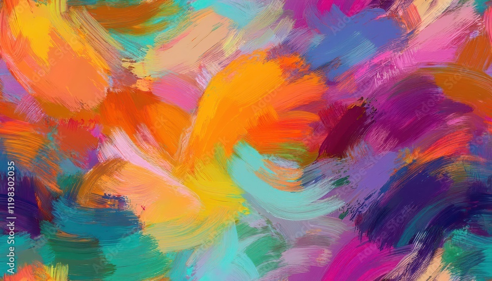 Vibrant Abstract Brushed Pattern Backdrop with Bold Strokes and Rich Textures Perfect for Textile Designs