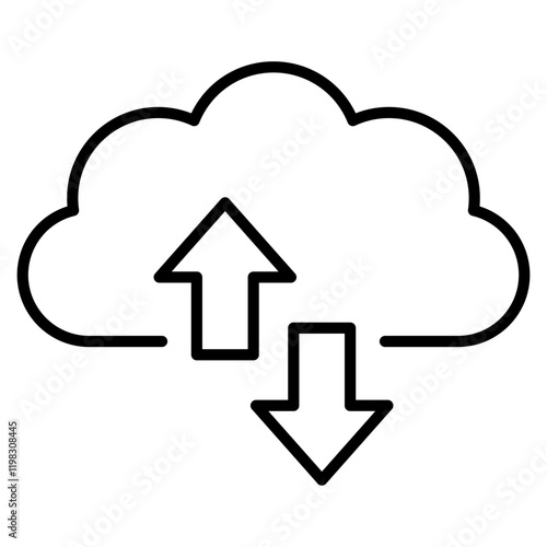 cloud computing single icon