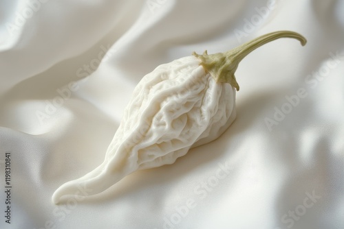 Dried white superhot Mexican pepper pod photo