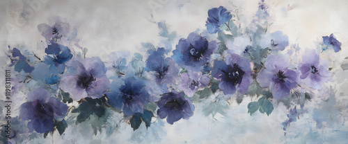 Future Dusk: Watercolor Floral Design with Cheerful Contrast Against Earthy Tones