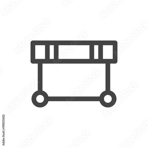 線画スポーツ関連の単品アイコン　障害物
