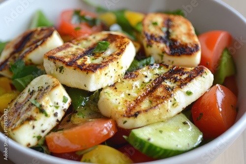 Wallpaper Mural Grilled halloumi cheese salad served warm Torontodigital.ca