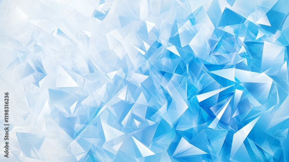 Geometric 3D Background of Stylized Blue Triangular Crystalline Peaks Geometric 3D Background of Stylized Blue Triangular Crystalline Peaks