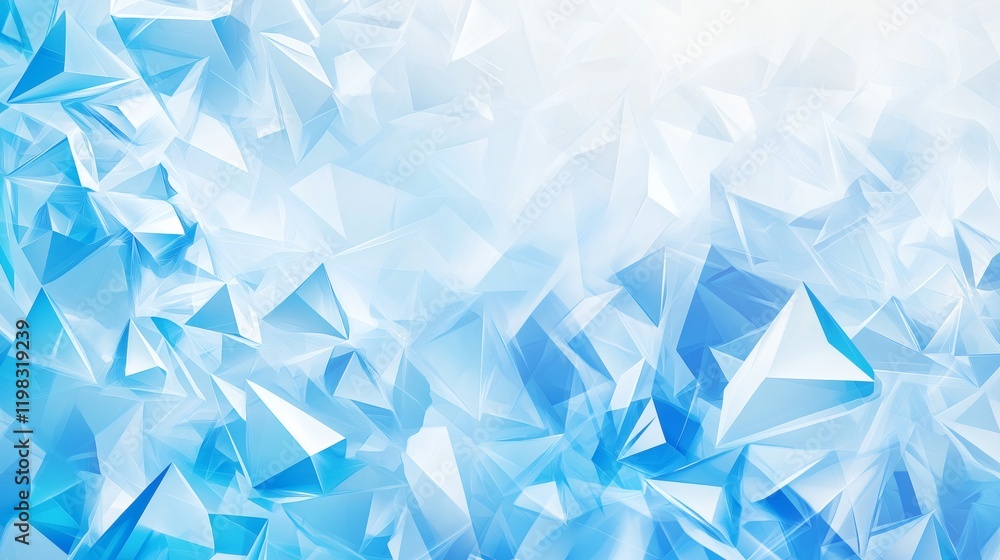 Geometric 3D Background of Stylized Blue Triangular Crystalline Peaks Geometric 3D Background of Stylized Blue Triangular Crystalline Peaks