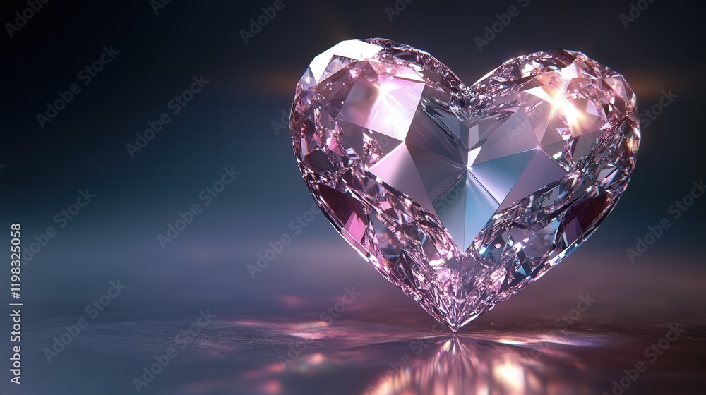 glittering diamond heart logo with elegant details, ideal for luxurious Valentine's branding glittering diamond heart logo with elegant details, ideal for luxurious Valentine's branding