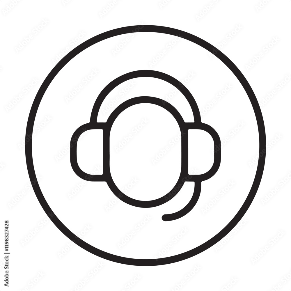 Customer service agent icon Isolated on white background black color vector Customer service agent icon Isolated on white background black color vector