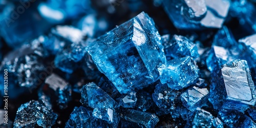 crystals of copper sulfate close-up photo