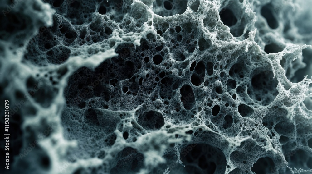 Dense layer of microbes observed under high magnification in a natural environment. Generative AI Dense layer of microbes observed under high magnification in a natural environment. Generative AI