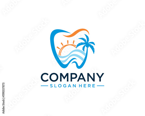 Dental and beach logo