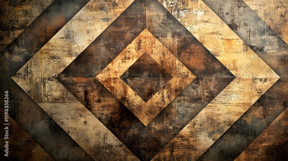 Abstract Geometric Brown Gold Textured Pattern Design Abstract Geometric Brown Gold Textured Pattern Design