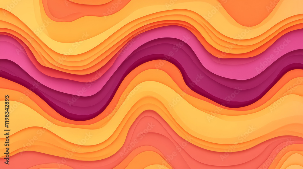 Colorful abstract wavy layered pattern Colorful abstract wavy layered pattern