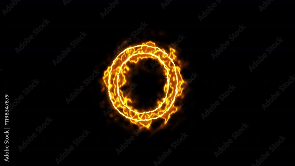 The letter O burning on black background 3d rendering of letter, Flaming Letter 'O', Animated neon capital english letter O, Two-color trendy glowing loop neon alphabet letter O. The letter O burning on black background 3d rendering of letter, Flaming Letter 'O', Animated neon capital english letter O, Two-color trendy glowing loop neon alphabet letter O.