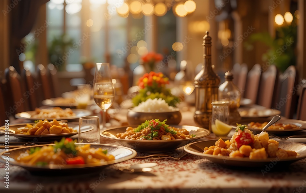 Naklejka premium The Atmosphere of Ramadan Kareem