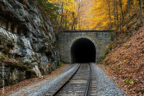 Swift tunnel passage via panning shot photo