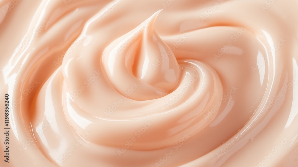 Swirled, creamy, peach-colored lotion texture. Swirled, creamy, peach-colored lotion texture.