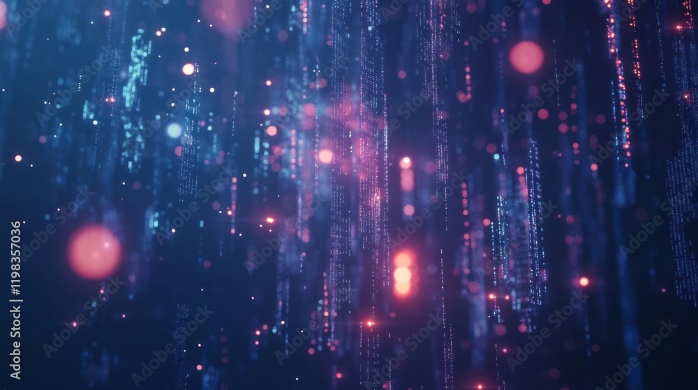 Abstract Digital Rain: A Symphony of Data and Light Abstract Digital Rain: A Symphony of Data and Light