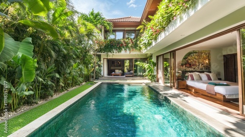 Wallpaper Mural Luxury Tropical Villa with Private Pool and Lush Garden Torontodigital.ca