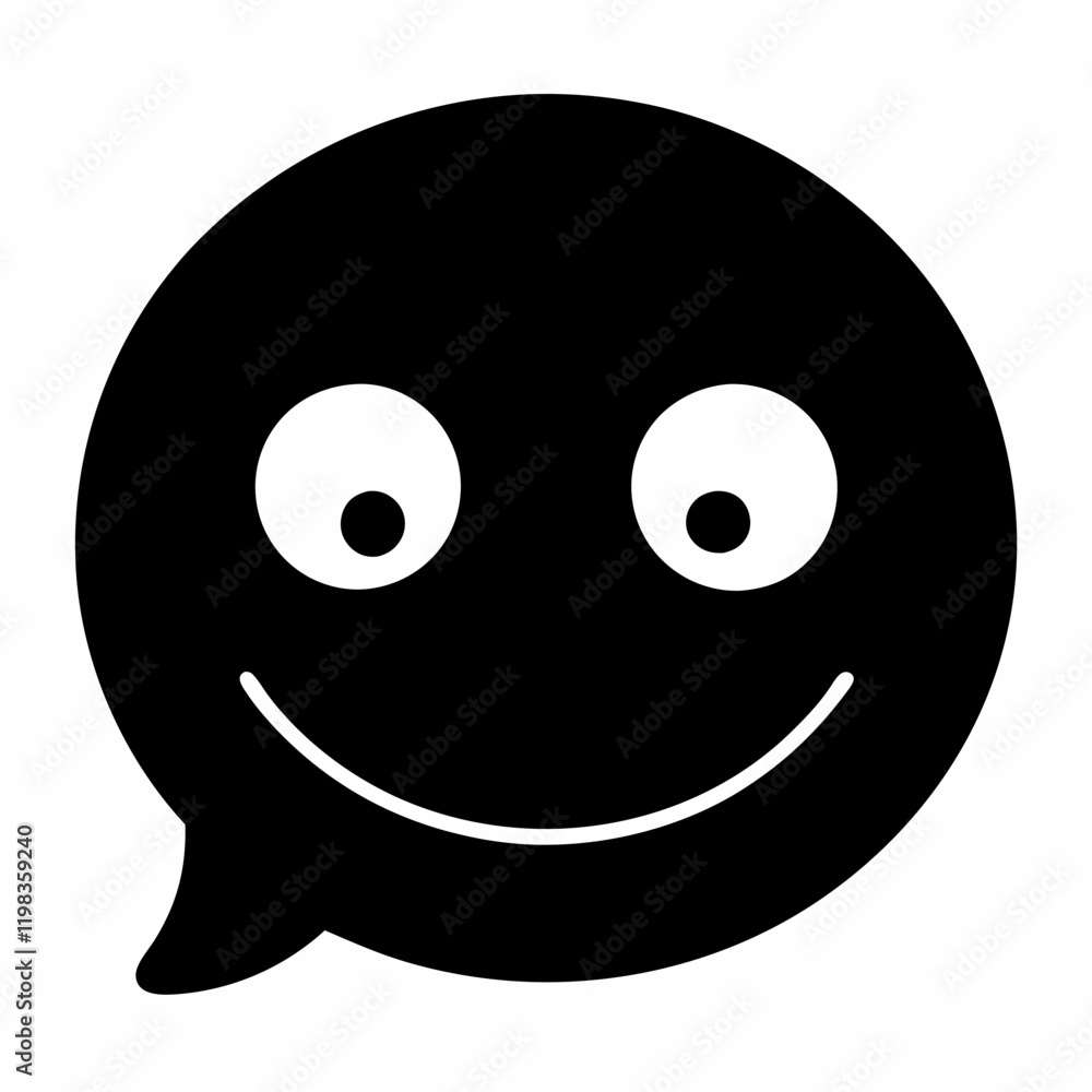 Chat Icon on white background. Chat Icon on white background.