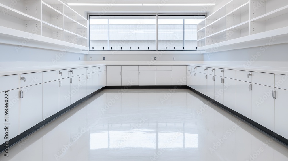 Obraz premium Food safety sanitation certification concept. Modern Food Laboratory with Displayed Sanitation Certification