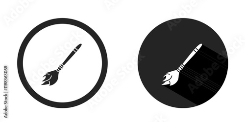 Broom logo. Broom icon vector design black color. Stock vector.