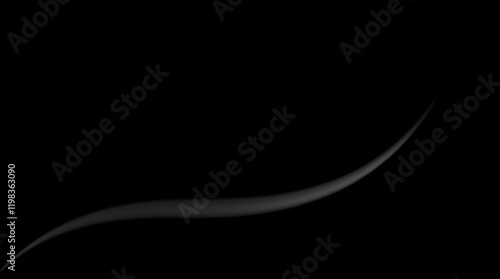 ntense jet black up curve arrow, diffused shadows, subtle illumination, pure black background, deep shadows, soft light highlighting the arrow's curve photo