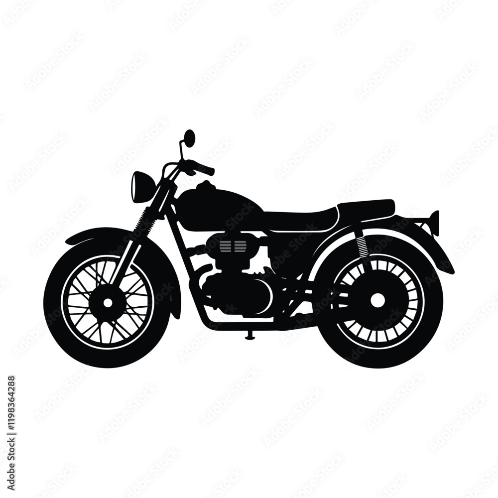 Obraz premium Royal Enfield motorcycle isolated on white 