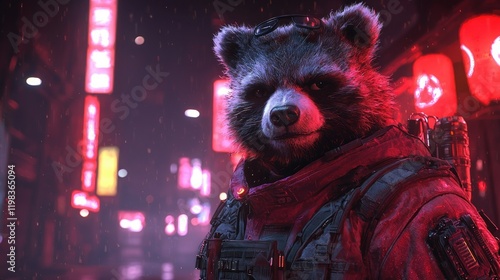 Rocket Raccoon in Neon City