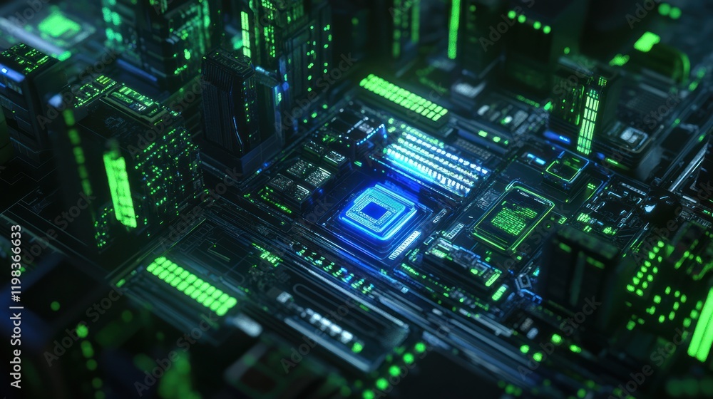 Cyberpunk Cityscape: A Futuristic Vision of Technology Cyberpunk Cityscape: A Futuristic Vision of Technology