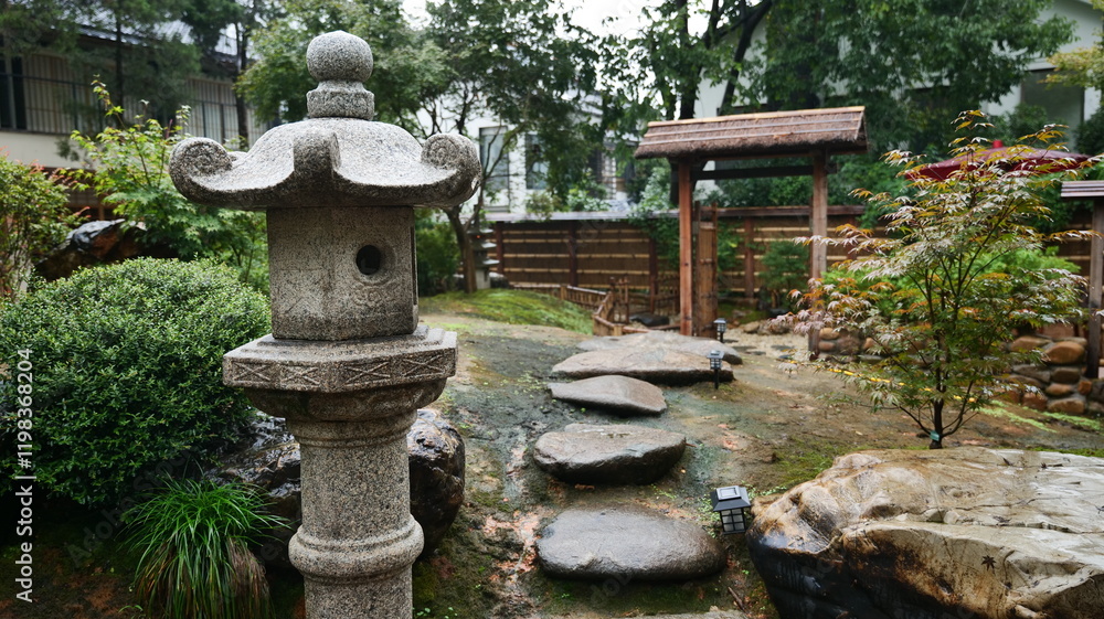 Japanese Garden, Namo Grand Central Park situated in Hangzhou China. High quality photo Japanese Garden, Namo Grand Central Park situated in Hangzhou China. High quality photo