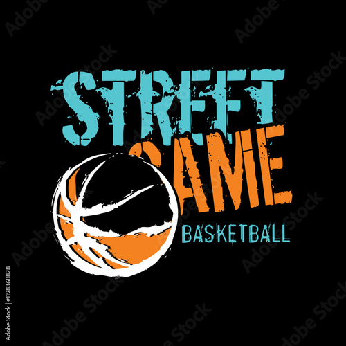 Street Sports Game Basketball, Graphic Design typography - vector illustration