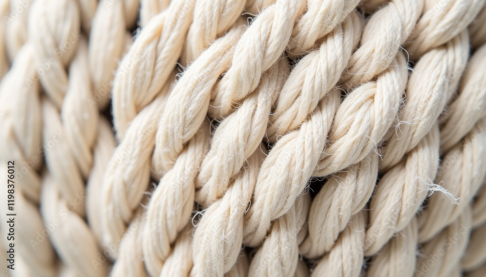 Macro of Braided Cotton Rope Texture Macro of Braided Cotton Rope Texture
