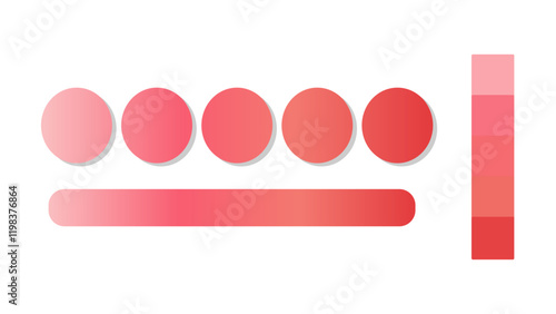 Abstract gradient background with Rose Quartz, Red, Coral, Cinnabar color palette. Abstract illustration with gradient blur design. Blurred colored abstract background. Colorful gradient.