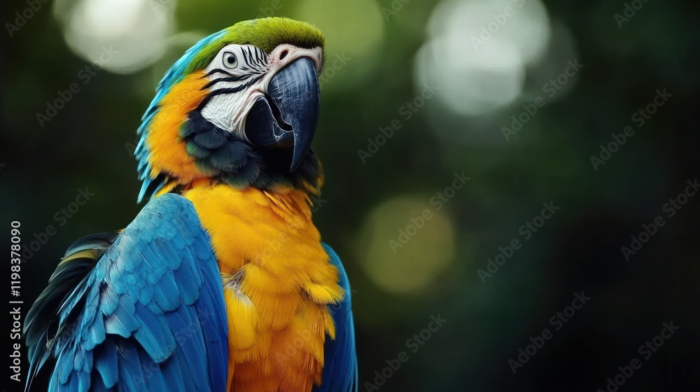 Vibrant Blue-and-gold Macaw Portrait Vibrant Blue-and-gold Macaw Portrait