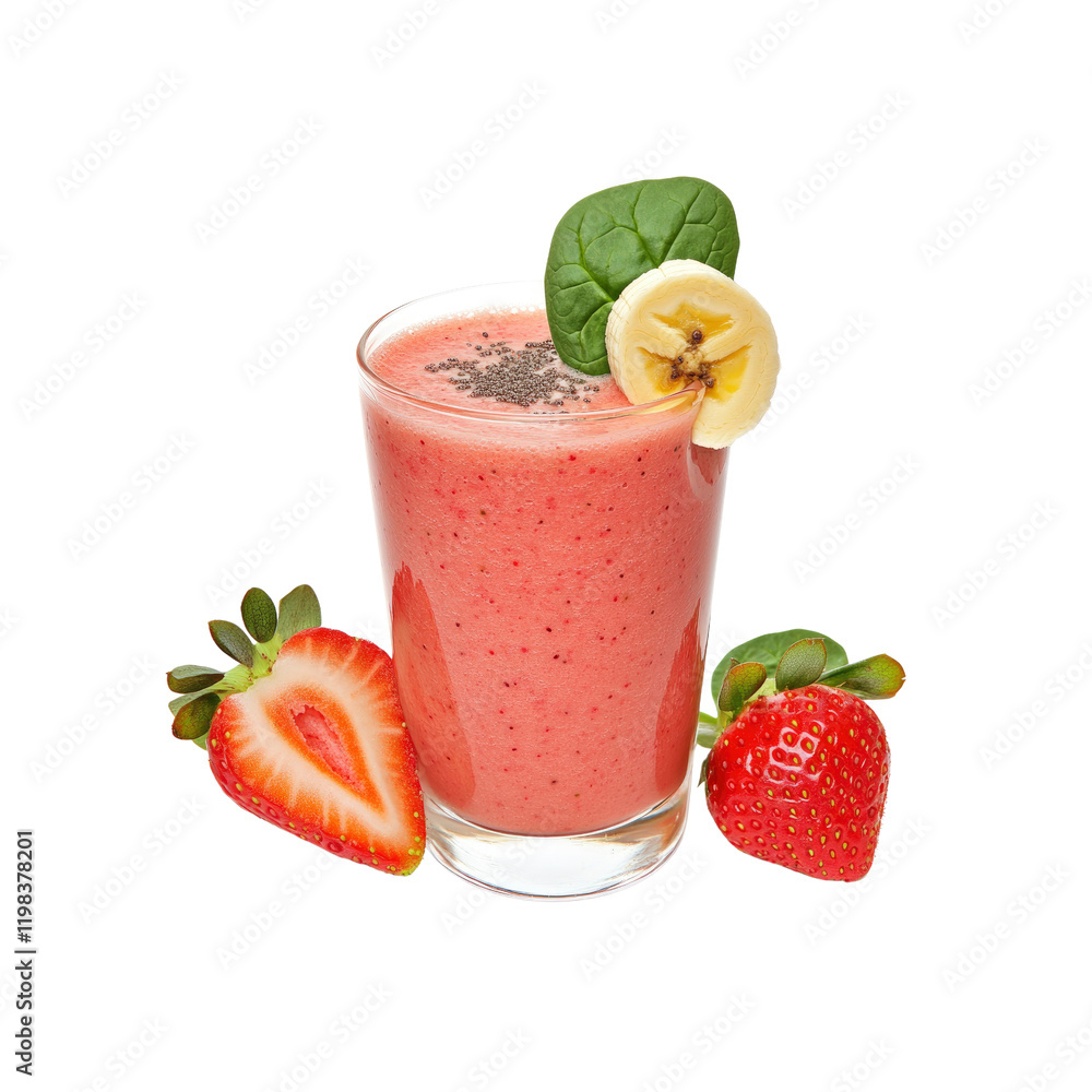 Refreshing Strawberry Banana Smoothie with Chia Seeds Refreshing Strawberry Banana Smoothie with Chia Seeds