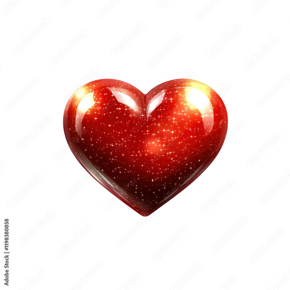 Sparkling Red Heart 3D Render of a Glowing, Glittery Heart Sparkling Red Heart 3D Render of a Glowing, Glittery Heart