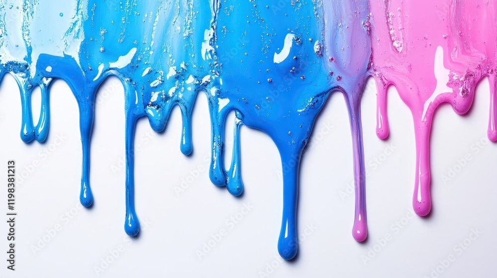 Naklejka premium Abstract liquid dripping effect, bold and creative. White background