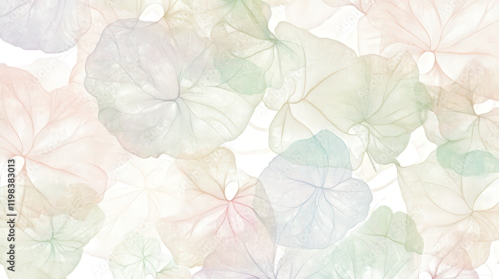 Delicate lotus vein pattern intricately woven together, creating a lace-like effect. Delicate lotus vein pattern intricately woven together, creating a lace-like effect.